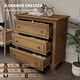 thumbnail image 5 of Brown 3-cajón dormitorio cómoda - de anchura chest of cajones con vintage handles, moderno wood nightstand gabinete para sala de estar, 5 of 6