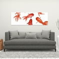 thumbnail image 2 of Poissons Rouges - Toile 16"x48 Pouces - Impression à la Demande, 2 of 5