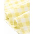 thumbnail image 5 of Agnes Orinda Women's Plus Size Gingham Tops Plaid Peplum Button Decor V Neck Short Sleeve Casual Babydoll Blouse 2X Butter Yellow, 5 of 6