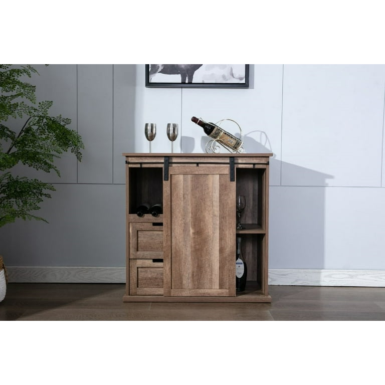 Boraam Industries Weston Sliding Barn Door Wine Cabinet Boraam Industries Weston Sliding Barn Door Wine Cabinet