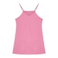 thumbnail image 4 of WQNVRNR Girls Strappy Jumpsuit- V-Neck Casual Tennis Dress Backless Sleeveless Athletic Romper Pink Size 12, 4 of 9