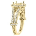 thumbnail image 3 of 10K Yellow Gold Natural London Blue Topaz Ring Round 8mm Diamond Accent, size 10, 3 of 4