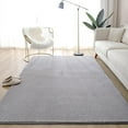 thumbnail image 2 of AZXY 24"X63" Area Rugs for Living Room,Bedroom Rugs Clearance,Indoor Outdoor Carpet Shag,Decorative Large Solid Floor Area Rug Washable Non Slip for Sofa Coffee Table Gray B, 2 of 6