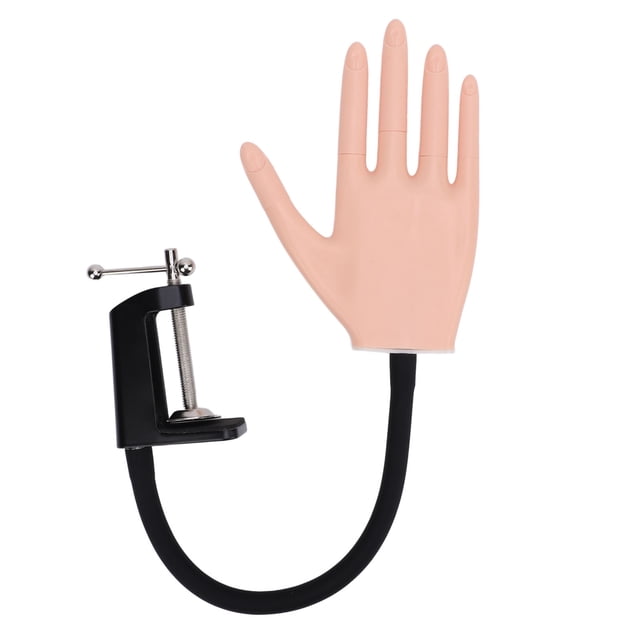 MODOLO DE MANO DE PRÁTICA DE MANICURA, DEDOS REMOVABLES CONFIABLES PRÁCTICA DE MANICURA PROFESIAL DE LA MANO REALISTA ARTIFICAL CON SOPORTE PARA PRINCIONES