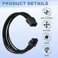 thumbnail image 4 of Uxcell PCIe Cable 8 Pin Male to 8 Pin (6+2) Male 18AWG 300mm/12 Inch Long, 1Pcs GPU Power Supply Cable PCI Express Power Adapter Cable for Graphics Card, Black, 4 of 7