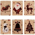 thumbnail image 5 of 24 pieces, Christmas series gift packaging bags, Christmas gift bags, gift bags with handles, kraft paper Christmas gift bags, Christmas gift storage bags, 5.91*3.15*8.27 inches., 5 of 6