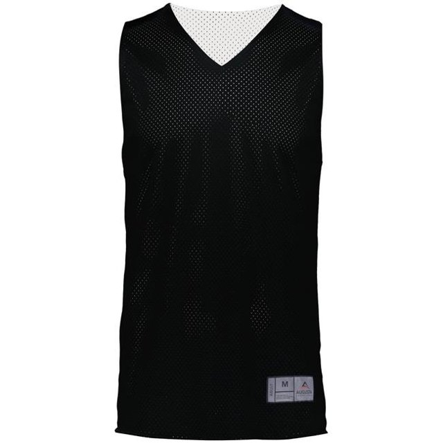 ASI 2XL 161.420. Adulte Tricot Maille 2.0 Réversible Jersey & 44; Noir et Blanc - 2XL