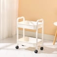 thumbnail image 4 of 2-Tier Storage Cart,Multifunction Utility Rolling Cart Kitchen Storage Organizer,Mobile Shelving Unit Cart with Wheels for Bathroom,Laundry,Living Room, 4 of 6