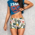 thumbnail image 5 of Seamless Workout Shorts Women - Summer Cactus With Blooming Biker Gym Running Yoga Spandex Shorts for Women, 5 of 7
