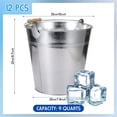 thumbnail image 2 of Didaey 12 Pcs Large Galvanized Metal Buckets with Handle 10 Inch Heavy Duty Stainless Steel Pails Round Pail for Party Wedding, Crafts, Utensils, Table Centerpieces (Silver), 2 of 7