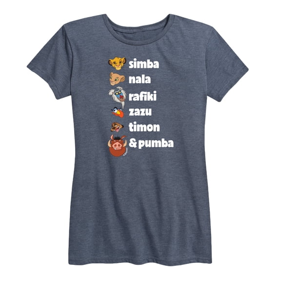 The Lion King - Main Characters - Women's Short Sleeve Graphic T-Shirt