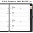 thumbnail image 2 of Password Book Refills for A5 Binder - A-Z Notebook Refill Paper with Alphabetical Tabs, 120gsm White Paper, 6-Hole Punehed, 5.8" x 8.3", 2 of 5