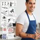thumbnail image 1 of wonima02 Cosplay Temporary Tattoos - Chef Inspired Design for Halloween, Costume Parties & Fan Conventions - MADE in USA - DOUBLE PACK!, 1 of 1
