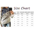 thumbnail image 3 of Womens Cowl Neck Color Block Striped Drawstring Sweatshirt Pullover Long Sleeve Hoodie Casual Tunic Tops, 3 of 3