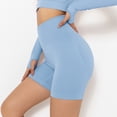 thumbnail image 6 of Sngxgn Women's Short Yoga High Waist Workout Running Sports Shorts(Blue,S), 6 of 9