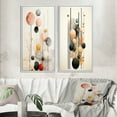 thumbnail image 1 of Designart "Retro Pastel Opulence Circular Geometry II" Modern Geometric Framed Wall Art Set Of 2 - Modern Black Gallery Wall Frame Set For Home Decor, 1 of 6