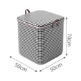 thumbnail image 2 of CNKOO Large Capacity Clothes Storage Bag Double Zipper Closure Wide Opening for Clothes Bedding Blankets, 2 of 4
