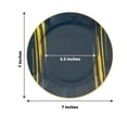 thumbnail image 3 of Balsa Circle 10 Navy Blue Gold Round Disposable Salad Dinner Plastic Plates Metallic Prints Party Events Tableware Decorations, 3 of 8