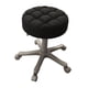 thumbnail image 2 of Taburete rodante BLESIY de cuero PU negro, 2 of 8
