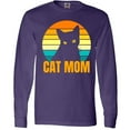 thumbnail image 3 of Inktastic Mother's Day Cat Mom Black Cat Sunset Long Sleeve T-Shirt, 3 of 5