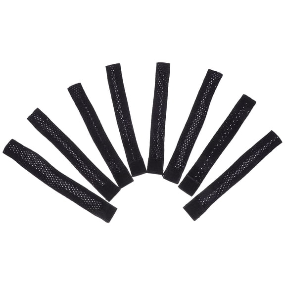 ETEREAUTY 8Pcs Adjustable Black Sleeve Bands for Soccer Volleyball Baseball Sports