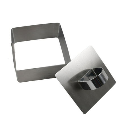 

HEVIRGO Stainless Steel Cookie Cutter Flower Heart Triangle Cake Mold Pastry Baking Tool Black Stainless Steel
