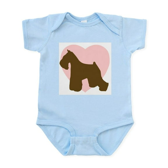 CafePress - Miniature Schnauzer Heart Infant Bodysuit - Baby Light Bodysuit, Size Newborn - 24 Months