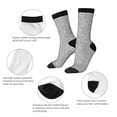 thumbnail image 4 of Balery GlitterSilver Calcetas Largas con Estampado para Hombre y Mujer – Suaves y Transpirables, Talla Única (US 5-11), 4 of 6