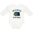 thumbnail image 3 of Inktastic Life's Better with Books Boys or Girls Long Sleeve Baby Bodysuit, 3 of 5