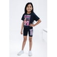 thumbnail image 2 of Conjunto de camiseta corta y pantalones cortos para bicicleta de Barbie de Apparel, color negro, 2 of 6