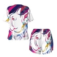 thumbnail image 5 of Lsque Colorful Bulldog Women's Short-Sleeved Pajama Set - 2 Piece Soft and Lightweight Sleepwear Set-Medium, 5 of 9