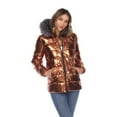 thumbnail image 1 of White Mark Women's Metallic Parka Hooded Jacket, 1 of 6
