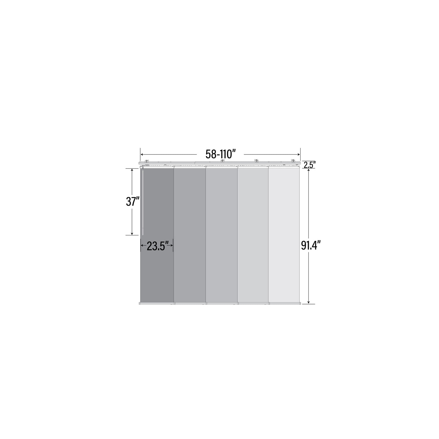 Coastal Room Divider PanelsAdjustable Track SystemMetal Wall DecorHome Partition5 Panels Included