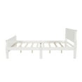 thumbnail image 6 of Full Size Wood Platform Bed, BTMWAY Solid Wood Bed Frame with Headboard and Footboard, Wooden Slats Support, Modern Full Bed Frame for Teens Adults, No Box Spring Needed, 82.3''X57''X35.4'', White, 6 of 8