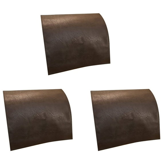 3X Non-Slip Faux Leather Headrest Protector for Recliner Chair,Headrest Cover Coffee Color