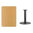 thumbnail image 3 of Flash Furniture 30'' x 42'' Rectangular Natural Laminate Table Top with 24'' Round Table Height Base, 3 of 3