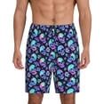 thumbnail image 1 of Fotbe Skull flower tie dye Pantalones Cortos de Pijama para Hombre, Ropa de Dormir, Pantalones de Pijama Cortos para Hombre-XX-Large, 1 of 6