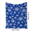 thumbnail image 3 of HongHeng Winter Snowflakes Blue Snow Throw Blanket Ultra Soft Warm All Season Decorative Fleece Blankets for Bed Chair Car Sofa Couch Bedroom 51"X39", 3 of 6