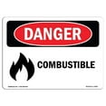 thumbnail image 1 of SignMission OS-DS-A-1218-L-2001 12 x 18 Po Signe de Danger OSHA - Combustible, 1 of 1