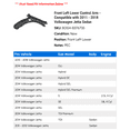thumbnail image 2 of Front Left Lower Control Arm - Compatible with 2011 - 2018 Volkswagen Jetta Sedan 2012 2013 2014 2015 2016 2017, 2 of 2