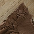 thumbnail image 5 of Siilsaa Girl Romper Toddler Baby Girl Ruffled Sleeveless Romper Casual Summer Jumpsuit Clothes Coffee,66, 5 of 8