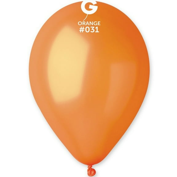 50 Gemar Metallic Orange Balloons 12"
