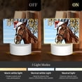 thumbnail image 3 of Hirioo Christmas Horse for Rectangular Acrylic with Night Light Best Gifts for Lover Girl Mom, Valentine's Day Anniversary Birthday Wedding Present, 3 of 9