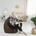 thumbnail image 3 of Gouchee Home Brava Brown Bean Bag Chair – Water-Repellent Fabric with Polystyrene Bead Filling, Suitable for Adults and Teens, Lightweight & Portable Seating for Bedroom, Dorm or Living Room, 3 of 8