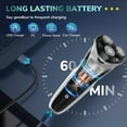 thumbnail image 7 of Electric Shavers for Men - USB-C Rechargeable Electric Razor with Pop-up Trimmer-  3D Flex Precision Blades Beard Trimmer, 7 of 7