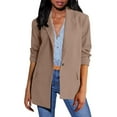 thumbnail image 1 of Timegard Blazer Jackets for Women Open Front Long Sleeve Button Work Office Casual Suit Jacket with Pockets, 1 of 4