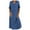 Blue, variant on Ashirexll Skirts for Women Casual Solid Denim Dress V-Neck Roll Sleeve Button Loose Long Dress Blue Dress XL
