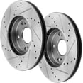thumbnail image 5 of JADODE 300mm Front Brake Kits Premium Drilled Slotted Brake Rotors Disc Ceramic Pads w/Cleaner Fluid Replacement for Hyundai Sonata 2011 - 2014 (All Models), Kia Optima 2011 - 2015 (2.4L), 5 of 7