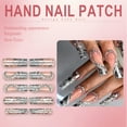 thumbnail image 3 of RAGUPEL 24Pcs Glue on Nails for Women,Diamond-Accented Press on Nails Square,3D Embossed Nails Press Ons,Long Press on Nails for Dating,Party,Taking Pictures,Daily Life,Style2, 3 of 7