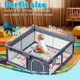 thumbnail image 5 of FUGWU Baby Play Mat for Floor, Fits 50x50 Playpen,Non-Slip & Soft Crawling Mat for Infants (Pink Animal), 5 of 7